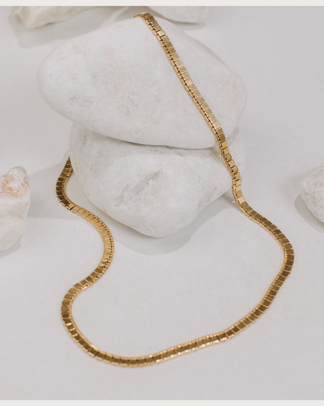 Home beige tan minimalist jewelry collection instagram post