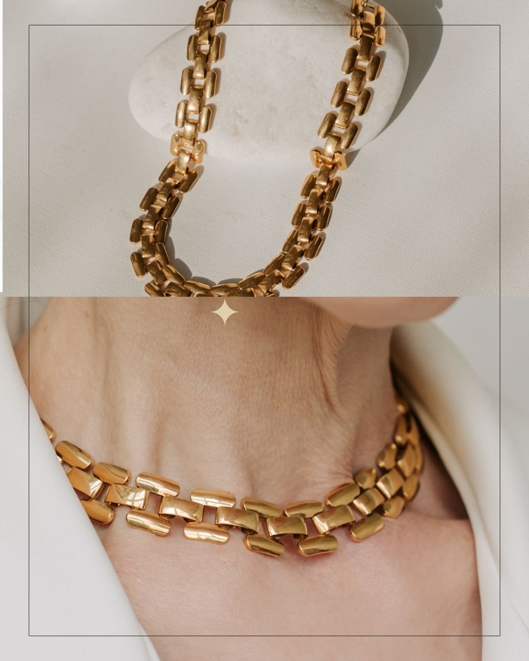 Home white and gold simple jewelry sale promotion instagram post